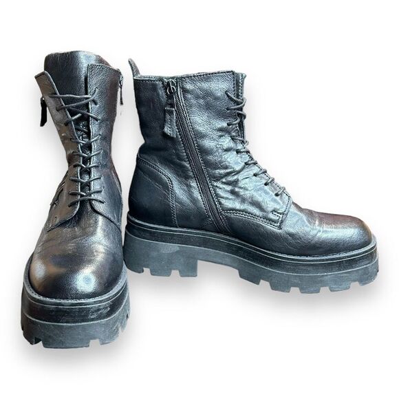 Miz Mooz Black Combat Boots - Picture 6 of 9